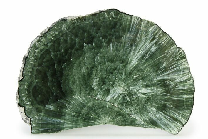 Polished Seraphinite Slab - Korshunovkiy Mine, Siberia #336479